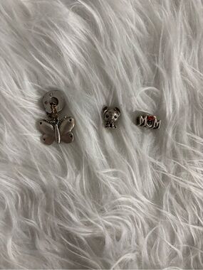 Retired Pandora Charms Butterfly, Stitch & MOM Charms